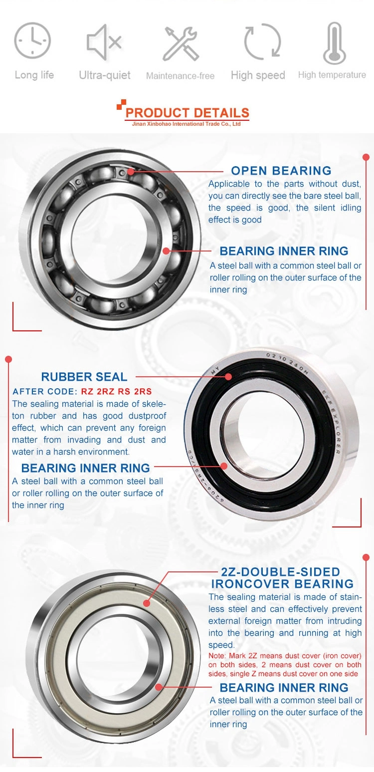 All Types of Deep Groove Ball Bearings Distributor 6000 6200 6300 6400 6700 6800 6900 NSK NTN NACHI Timken Koyo 61800 61900 Bearing Use for Auto Parts